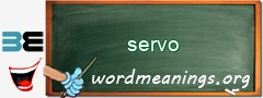 WordMeaning blackboard for servo